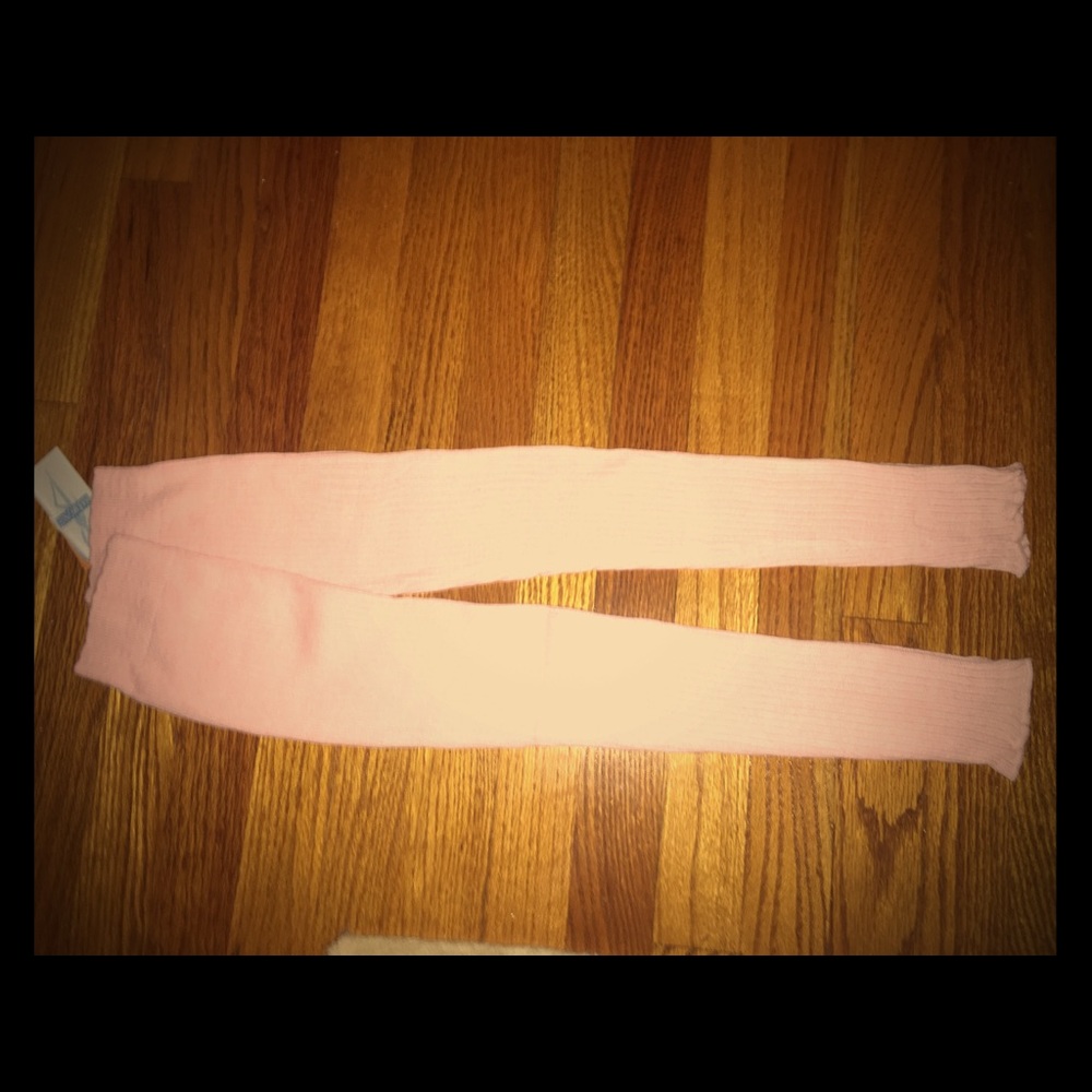 Pink ballet leg warmers